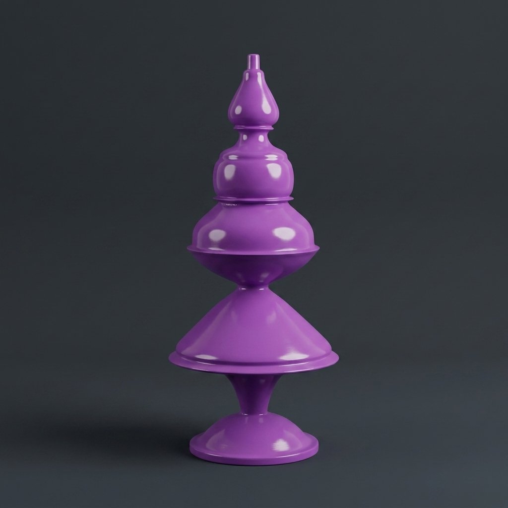 Purple Tiered Decorative Finial