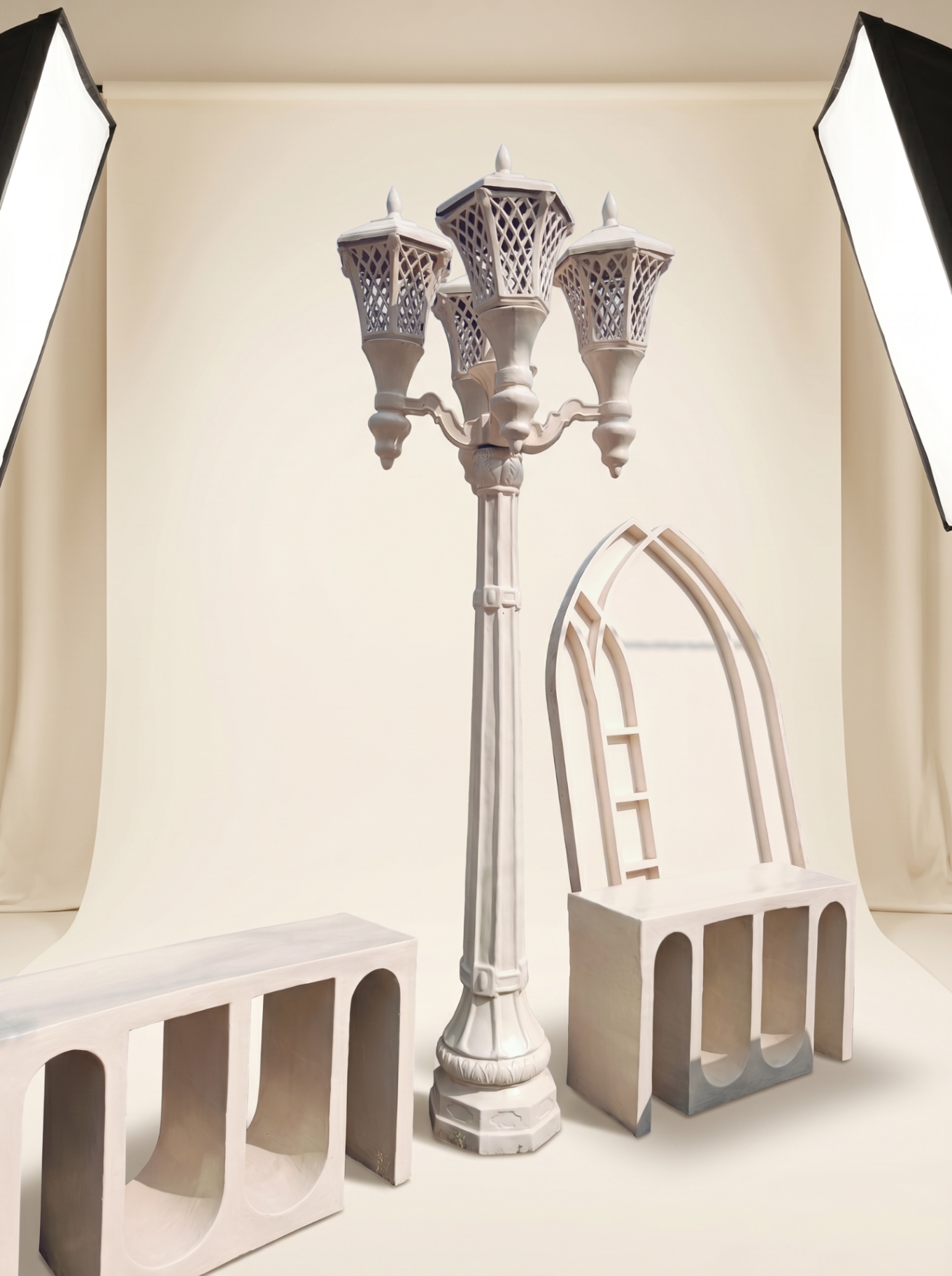 Lamppost Arch Bench
