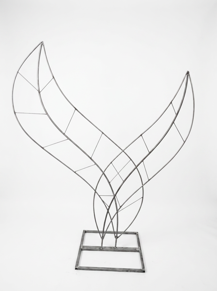 Metal Wing Sculpture Stand