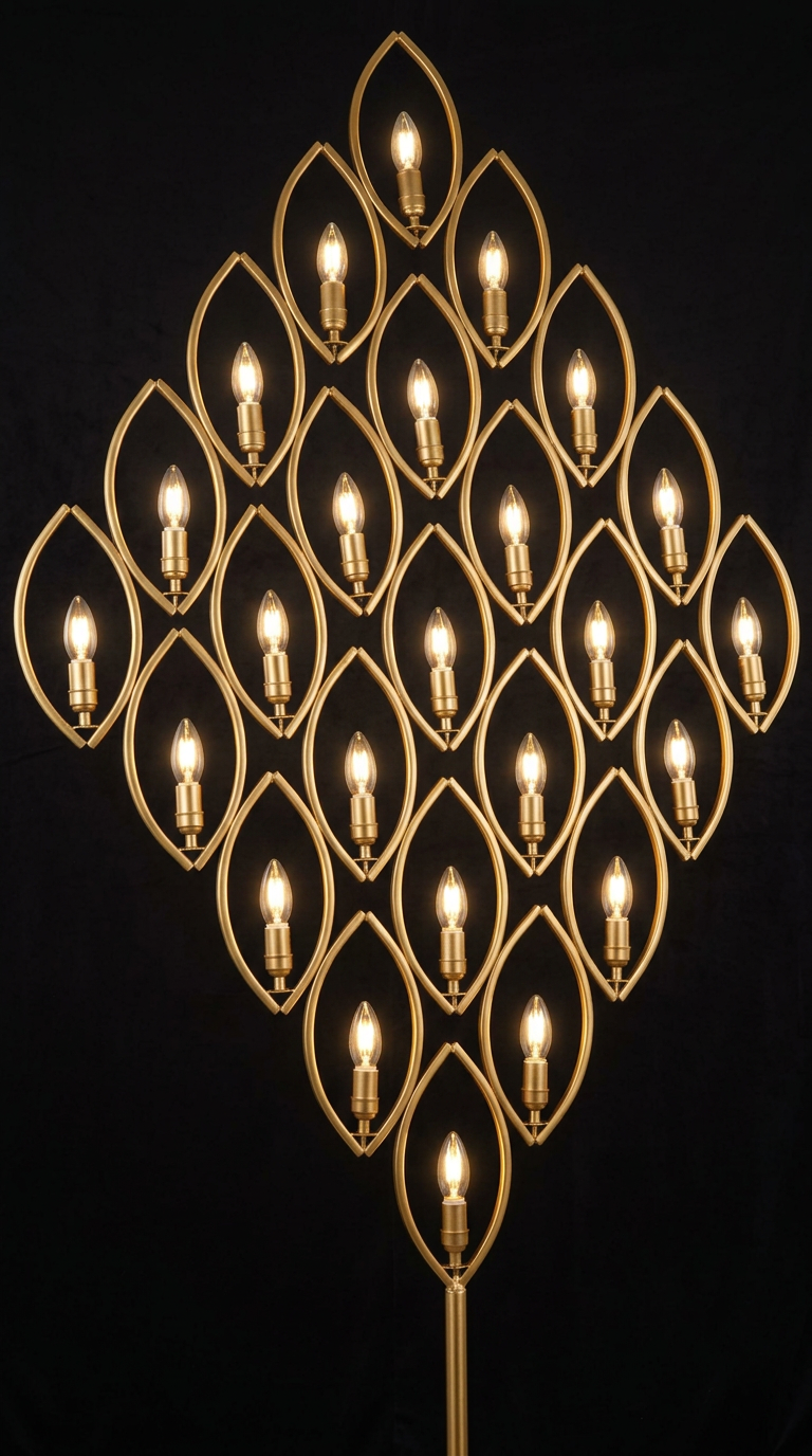Petal Bulb Diamond Chandelier Panel