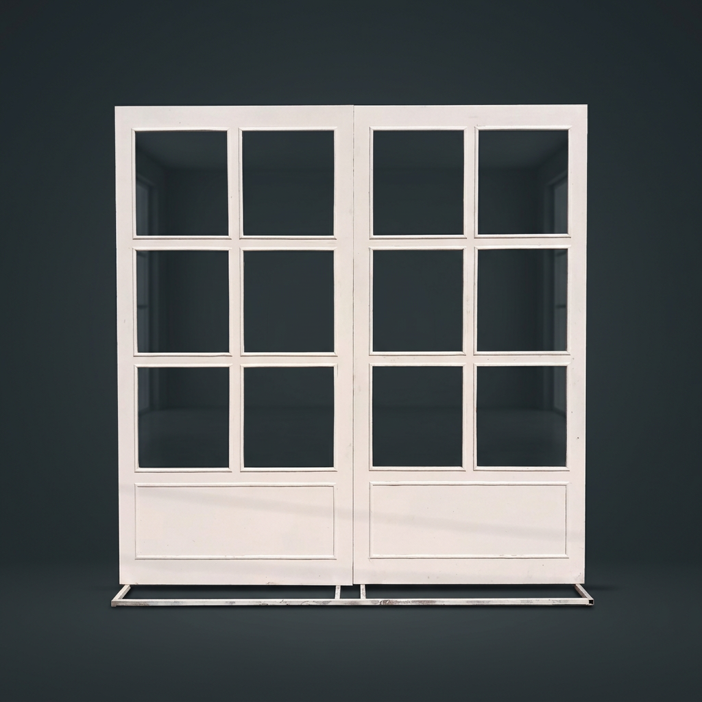 Panelled Door Gate in Chalk White