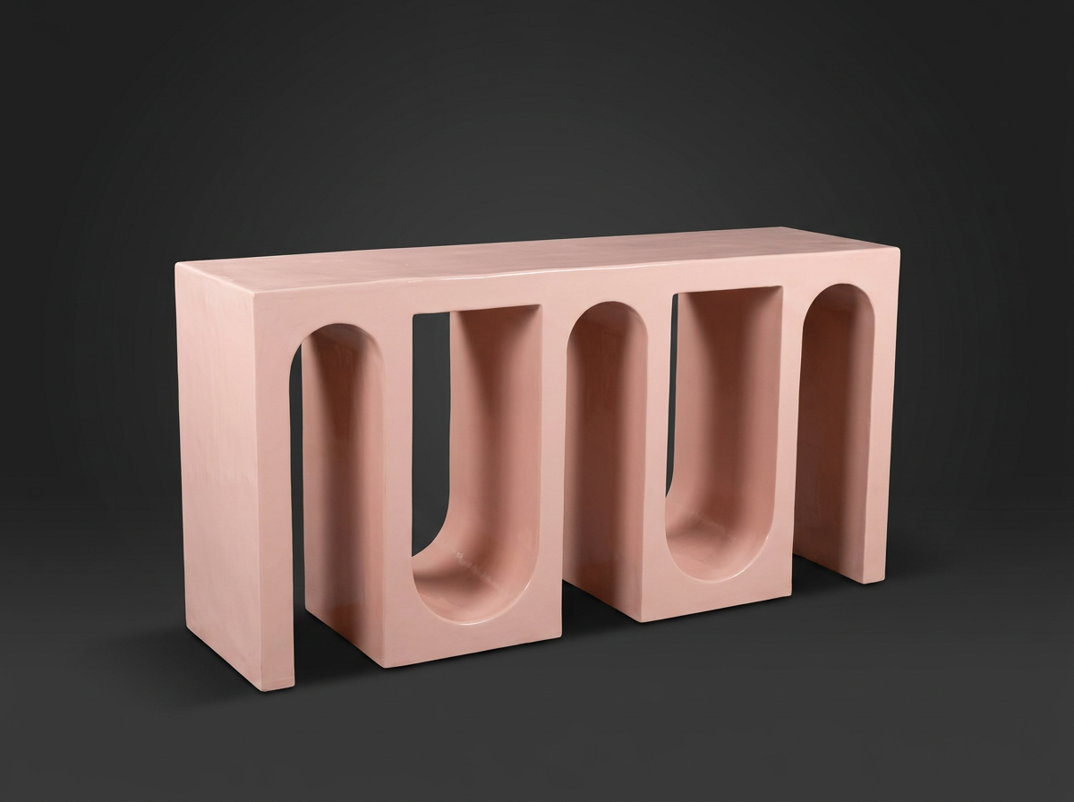 Arcade Console in Blush Pink