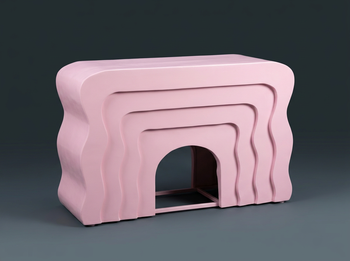 Ripple Console in Blush Pink