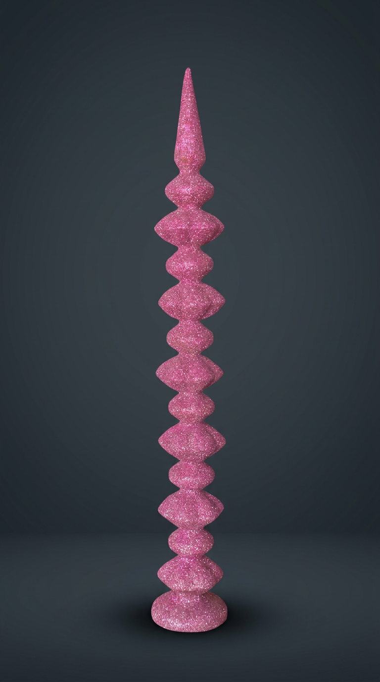 Pink Glitter Tiered Spire Pillar