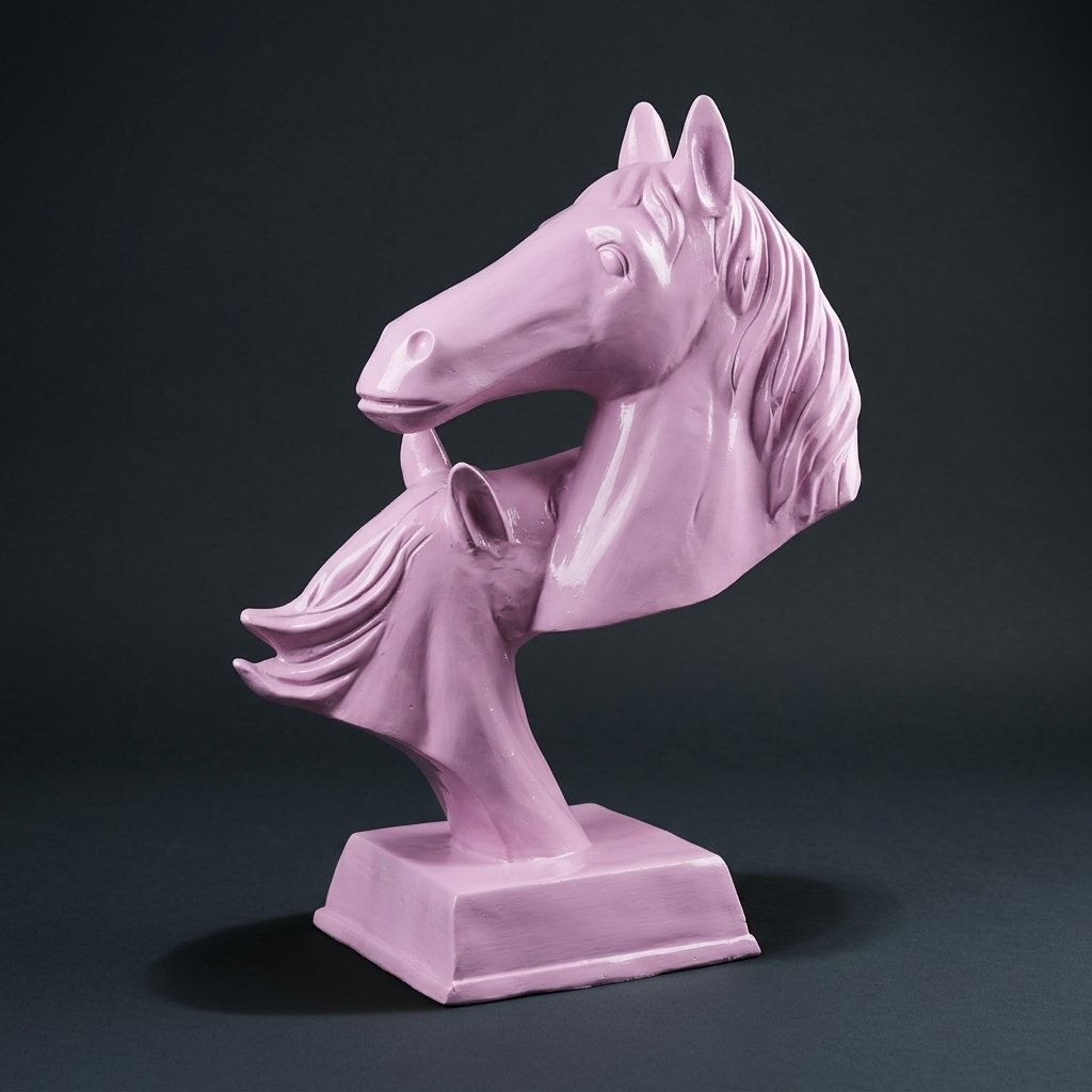Double Horse Head Statue