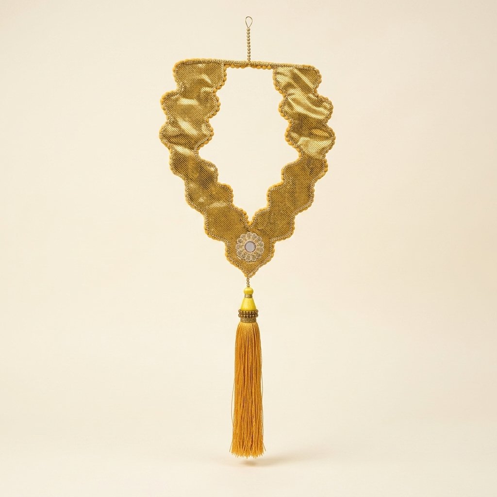 Gold Beaded Tassel Ornament
