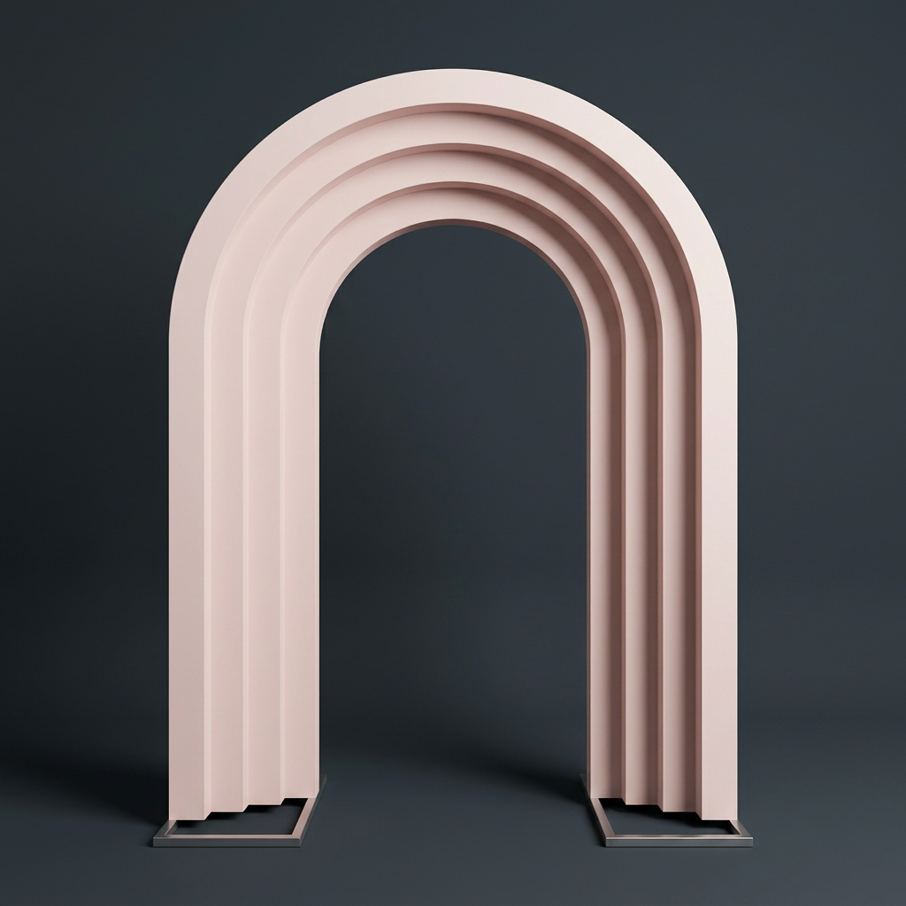 Nested Arch Gate in Powder Blush