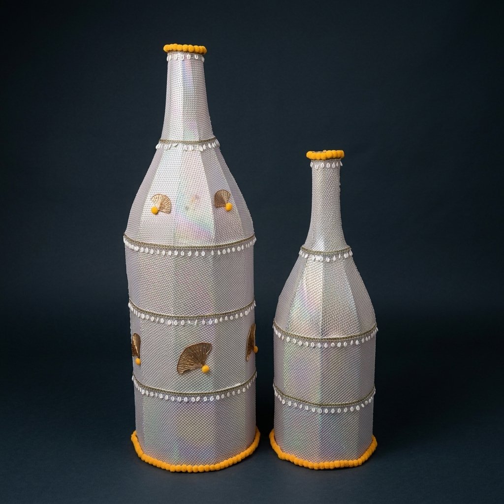 Beaded Decorative Bottle Set