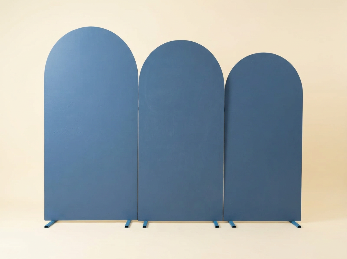 Graduated Arch Backdrop in Slate Blue