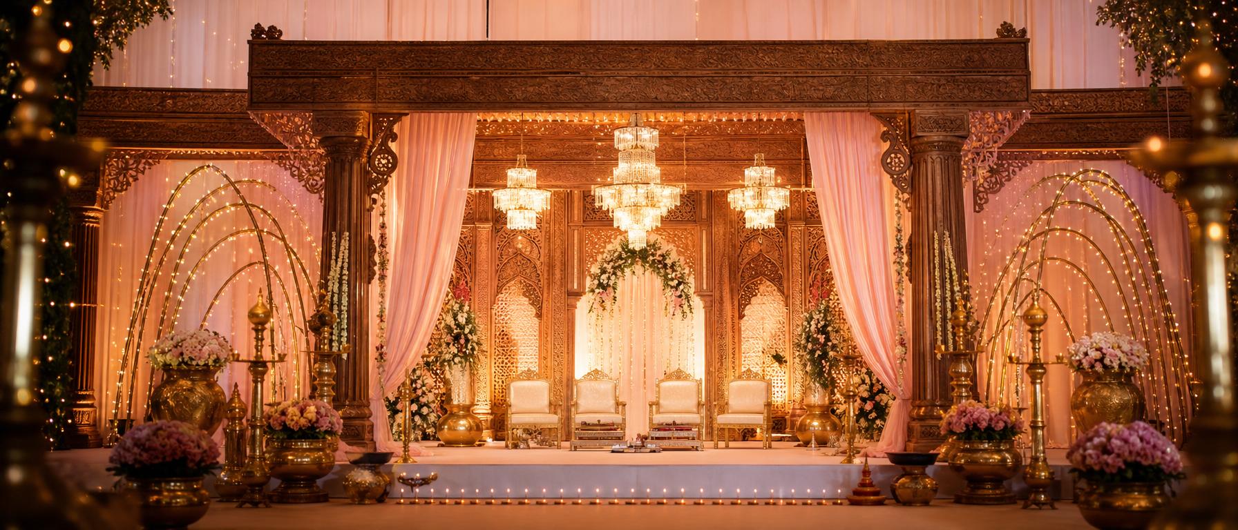 Traditional wedding mandaps.