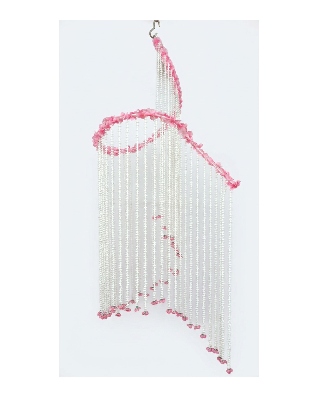 Pink White Floral Curtain 2