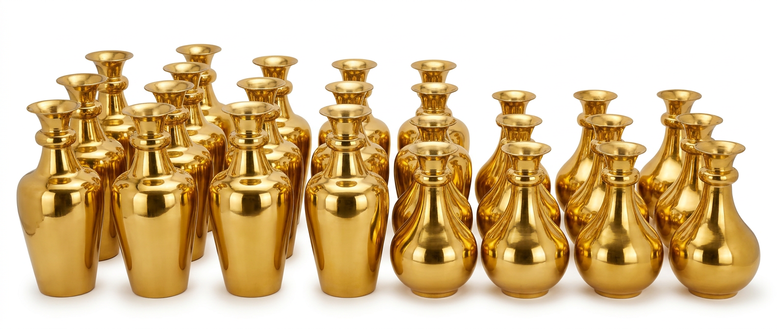 Gold Baluster Vase Collection