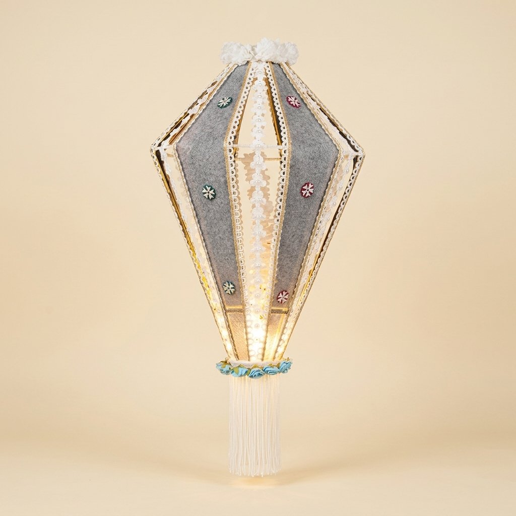 Embellished Fabric Lantern