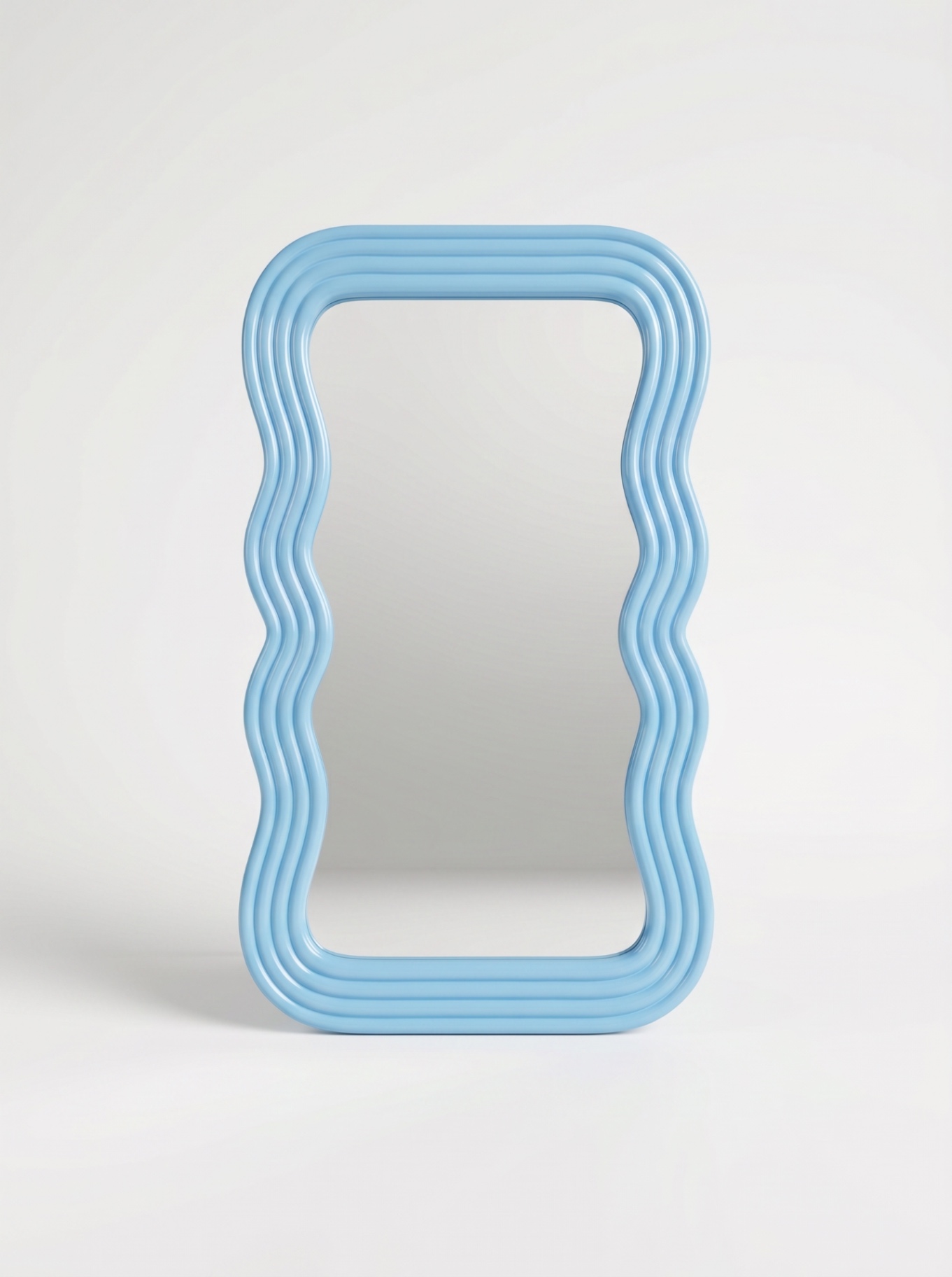Blue Wavy Mirror