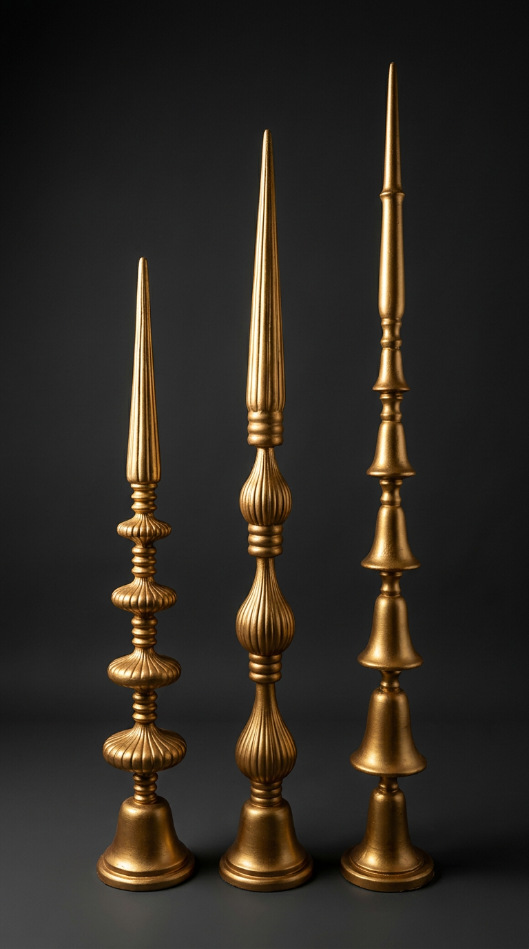 Gold Finials Tall