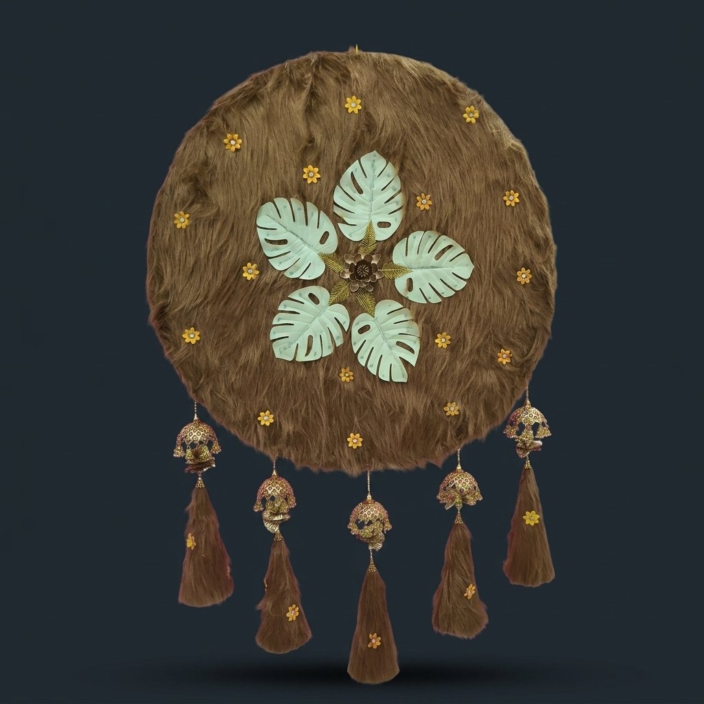 Faux Fur Leaf Wall Hanging