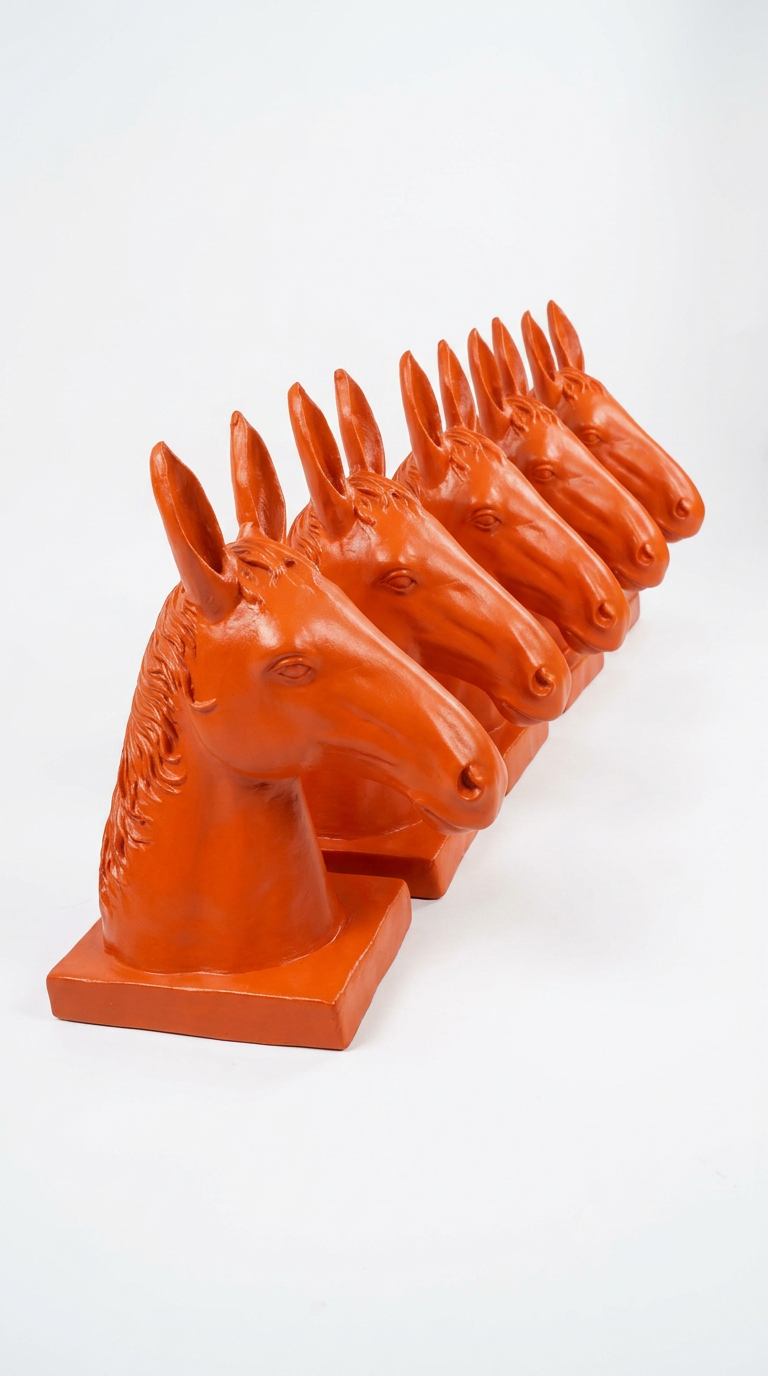 Orange Horse Heads