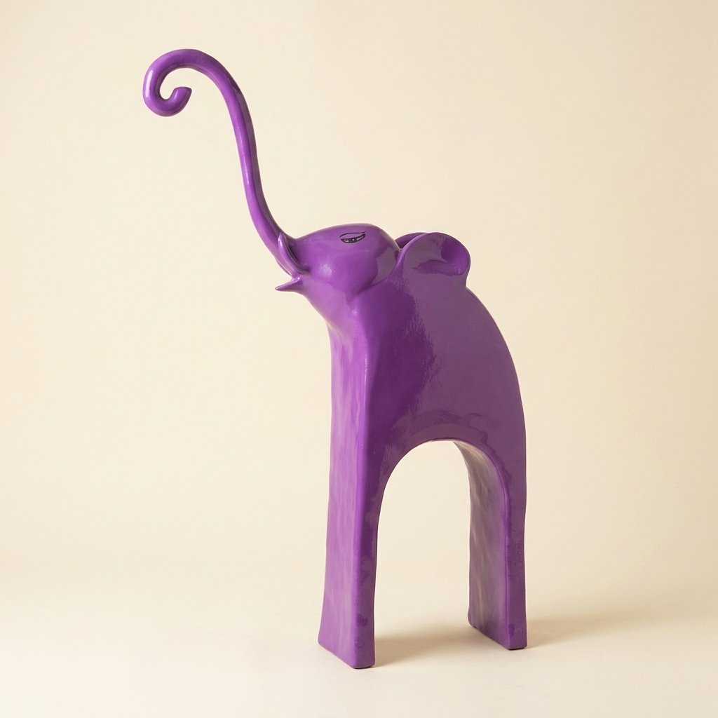 Stylized Elephant Figurine — 309