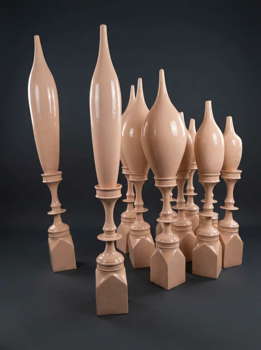 Blush Finial Collection in Nude Gloss