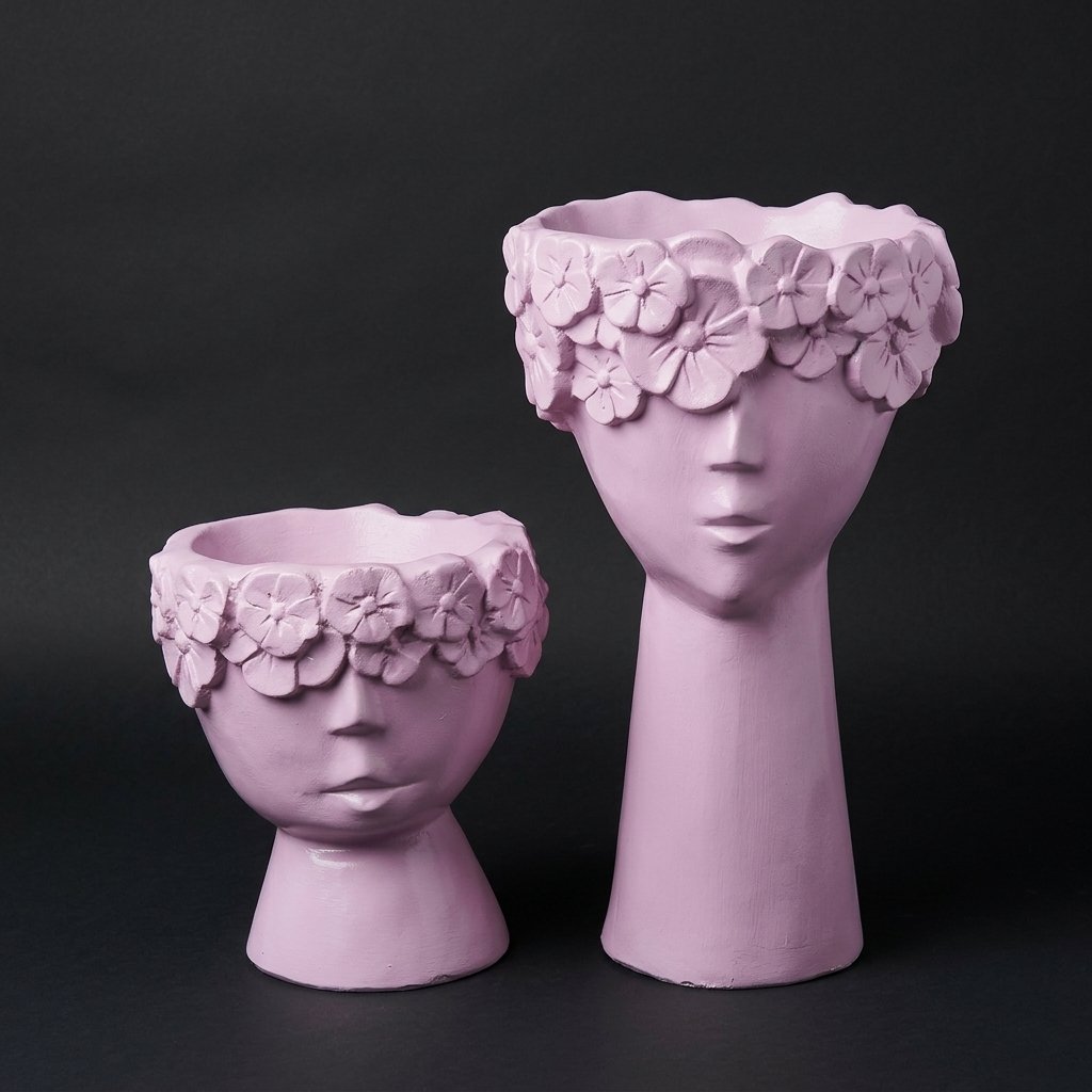 Floral Face Planter Set