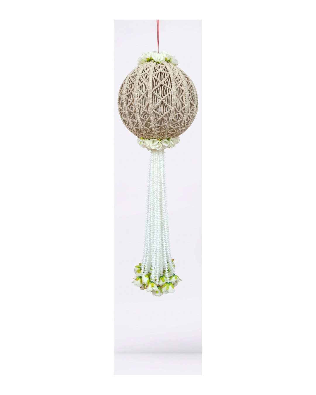 Macrame Ball Floral Tassel