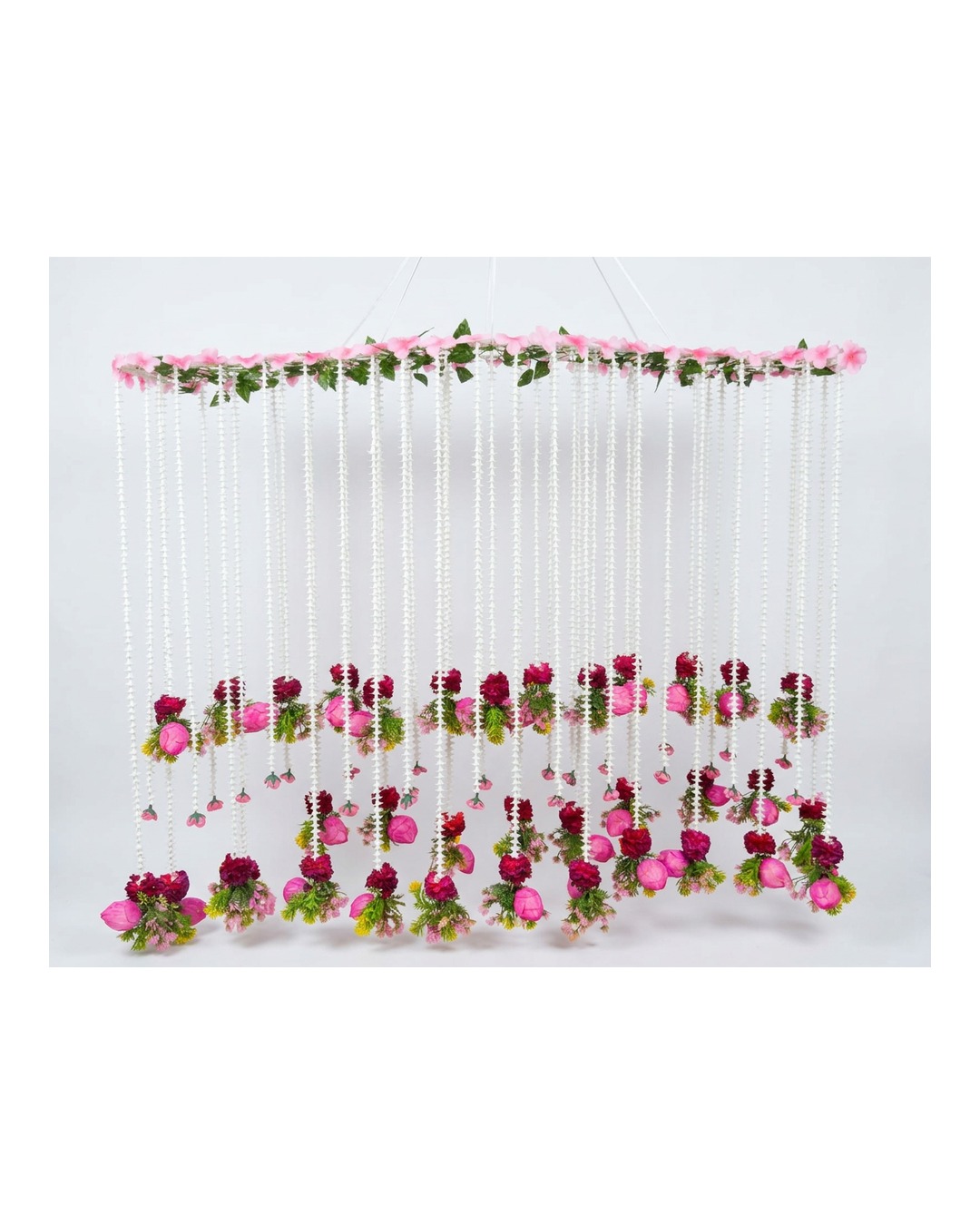Pink Floral Curtain Panel