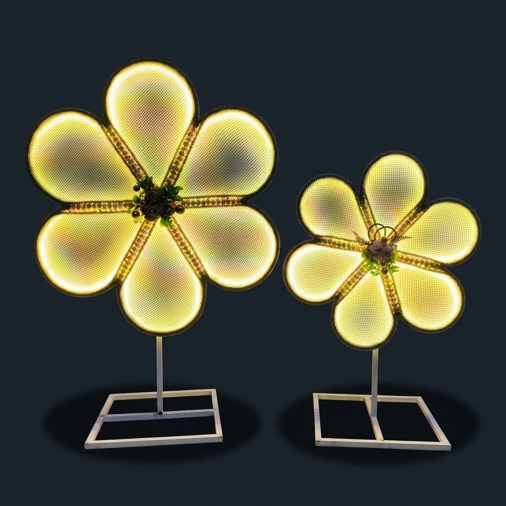 Illuminated Floral Stands