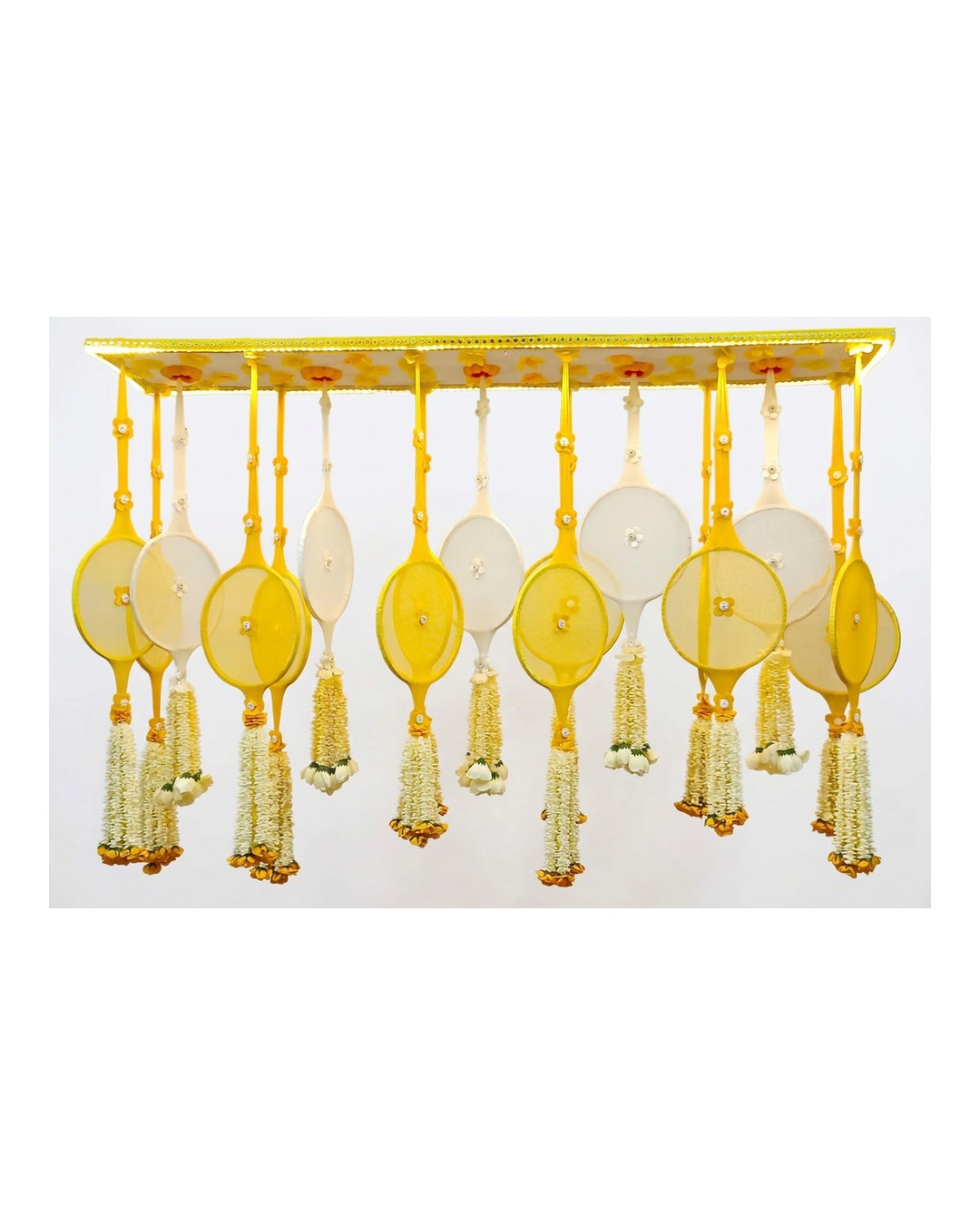 Yellow White Hoop Jhalar