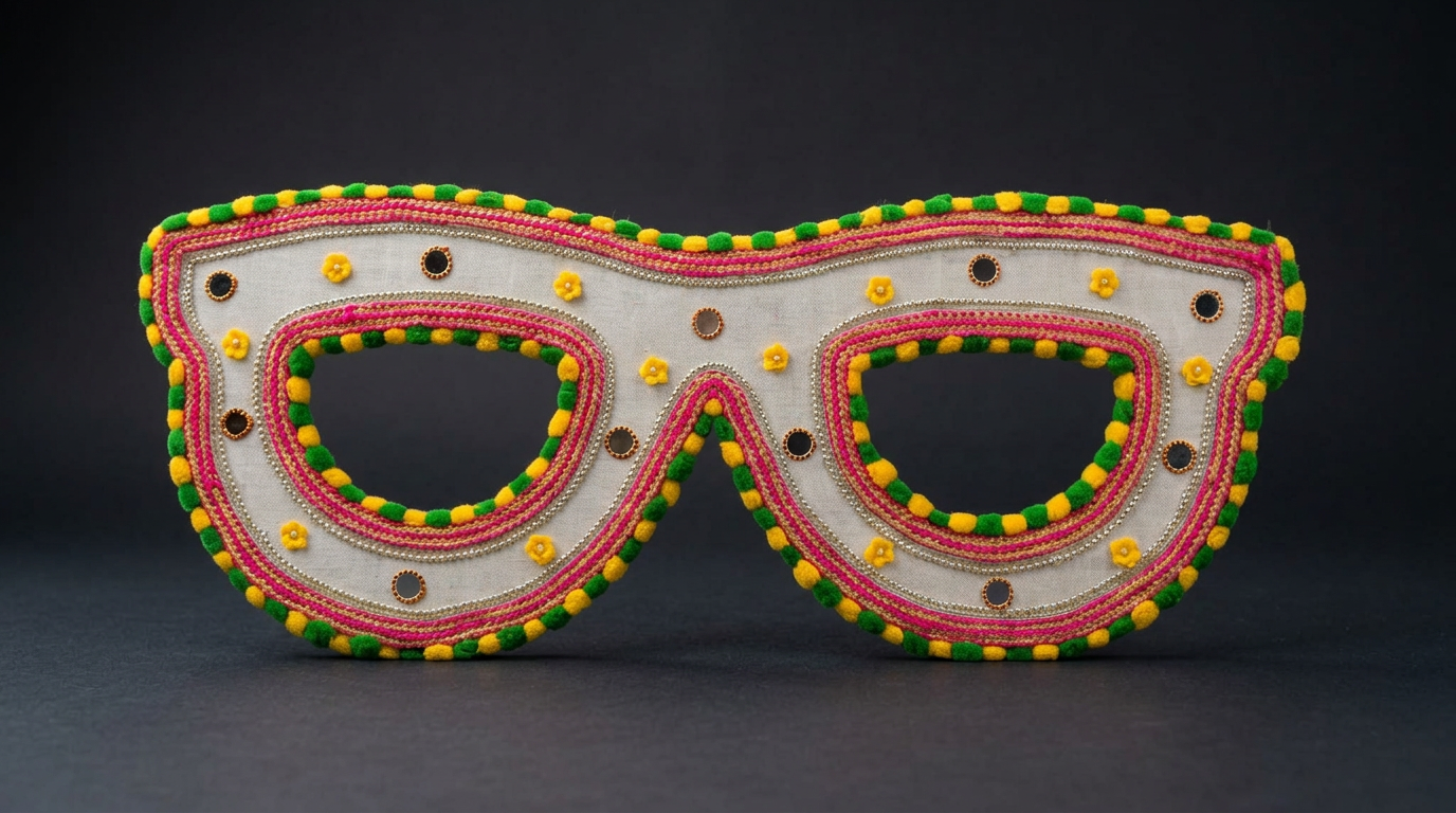 Pom Sunglasses Panel in Ivory, Pink & Lemon
