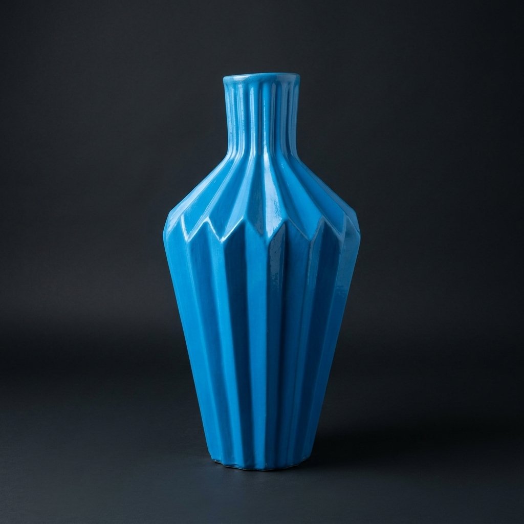 Pleated Ceramic Bud Vase