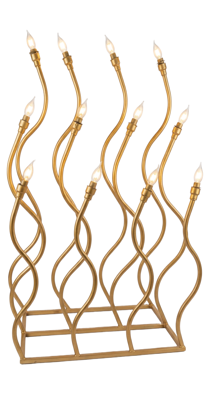 Twisted Gold Candelabra Trio