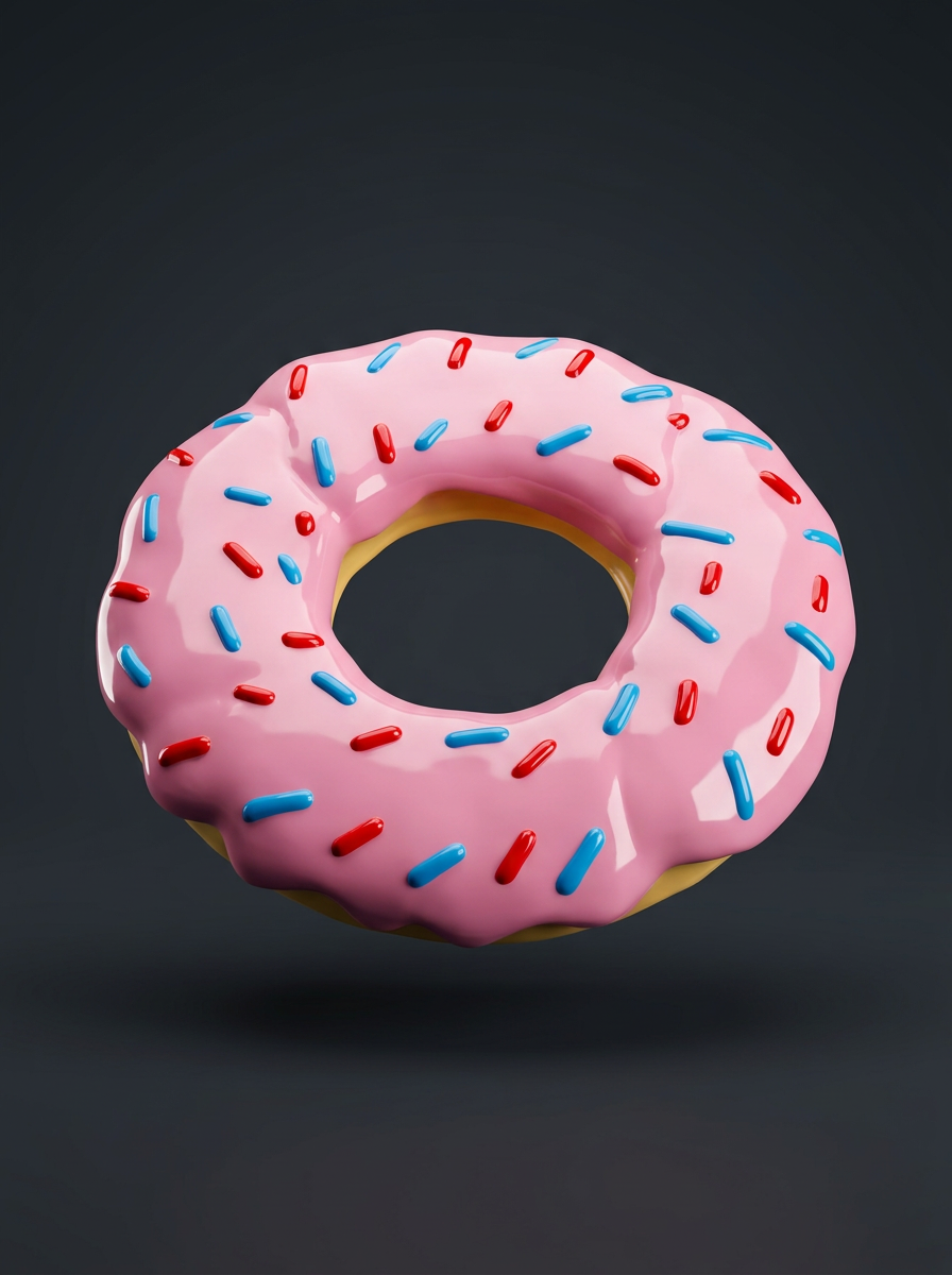Giant Donut in Gloss Pink