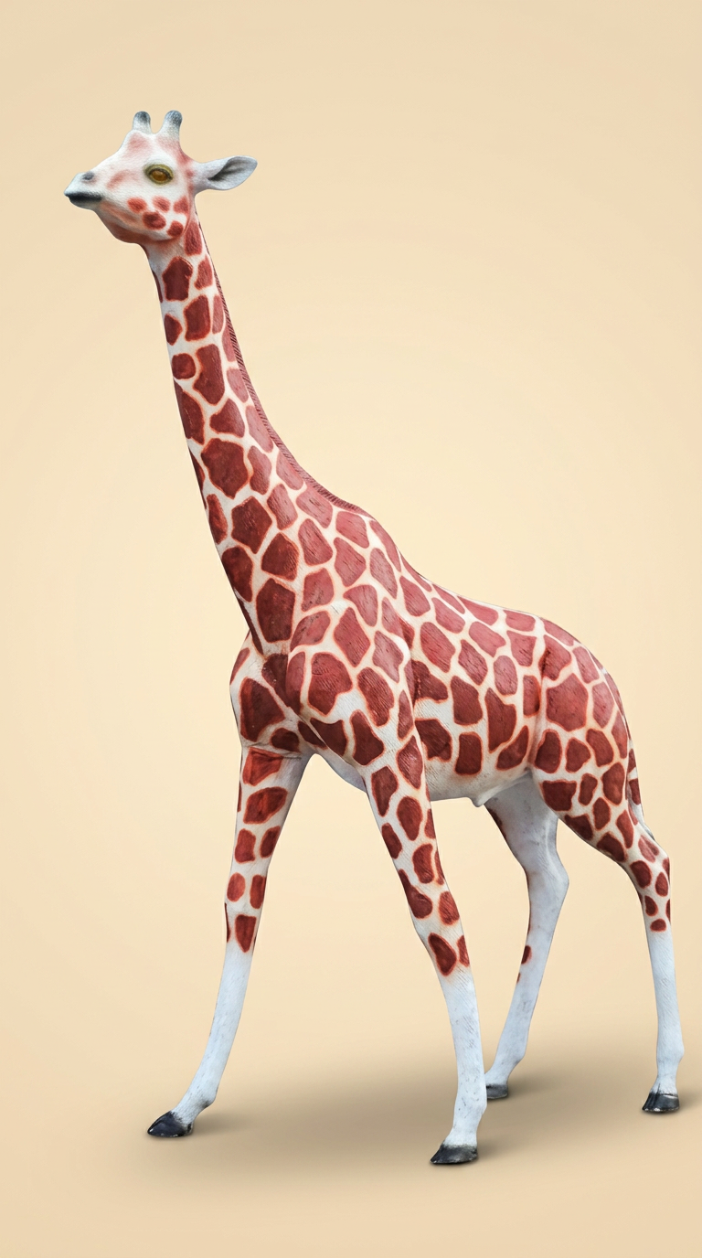 Product Painted Giraffe Red