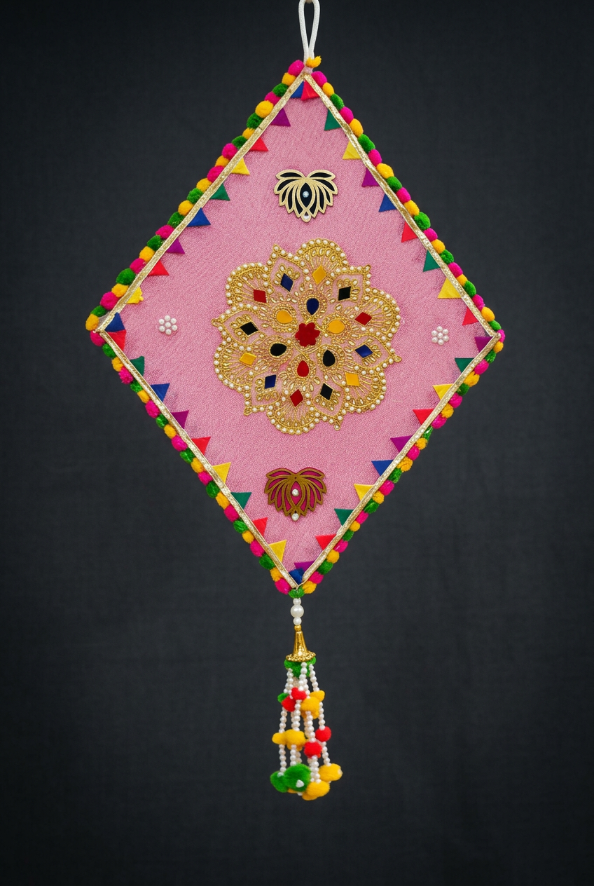 Pink Kite Panel in Blush & Multicolour