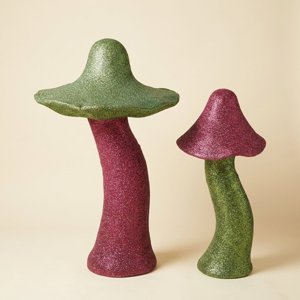 Glitter Mushroom Table Decor