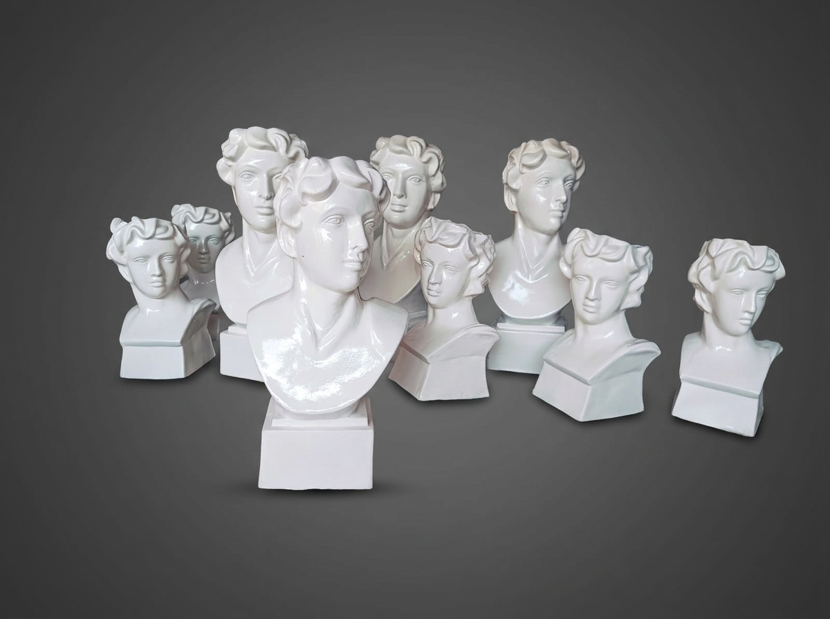 Classical Bust Collection in Gloss White