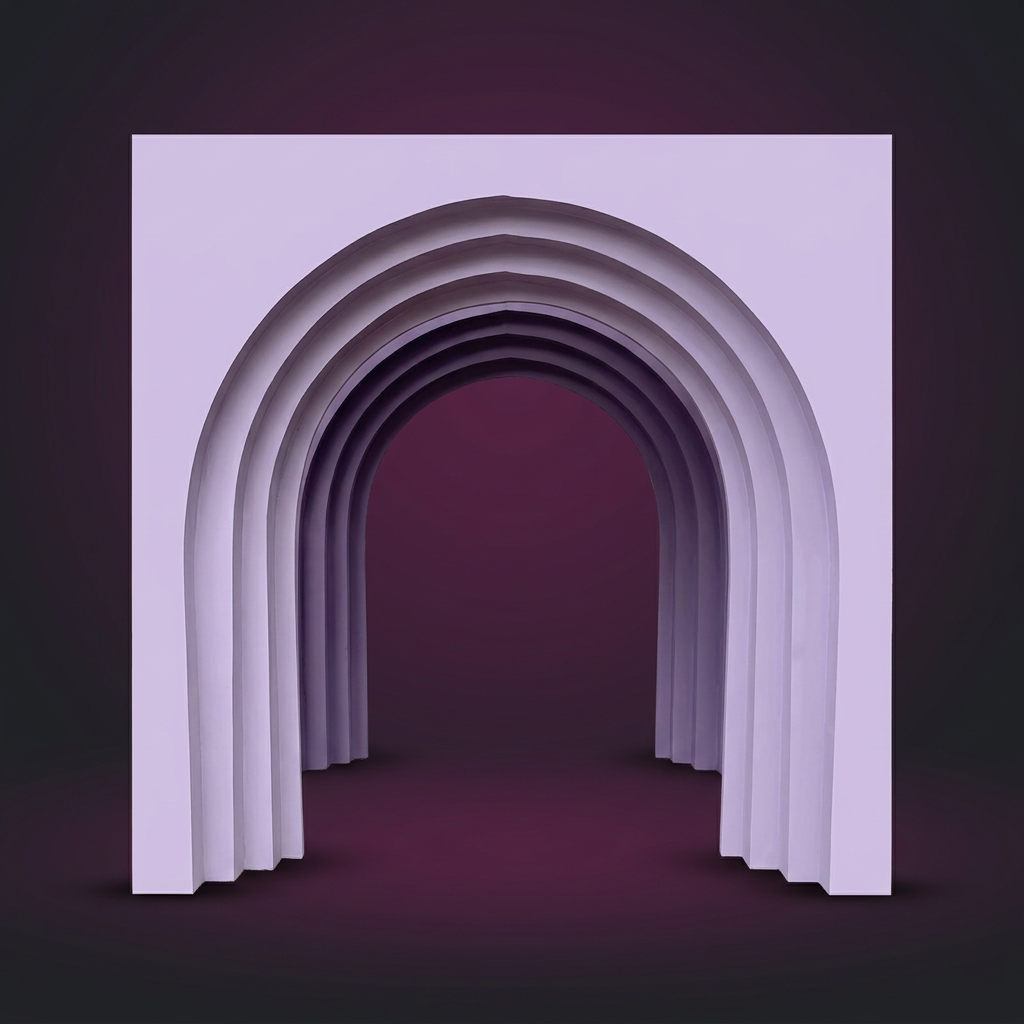 Layered Arch Gate in Lavender