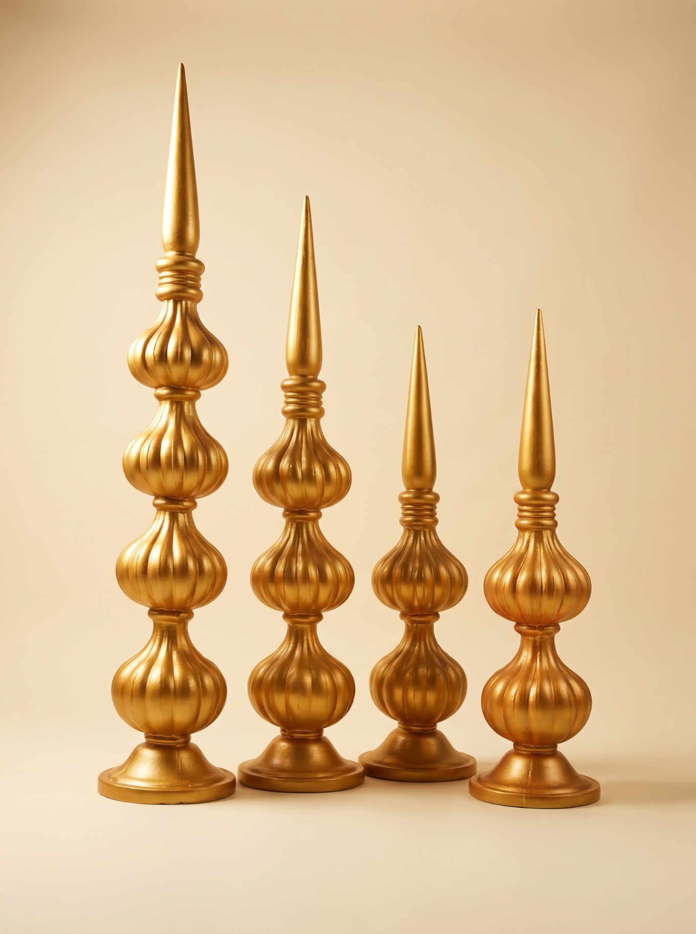 Gold Finials Set
