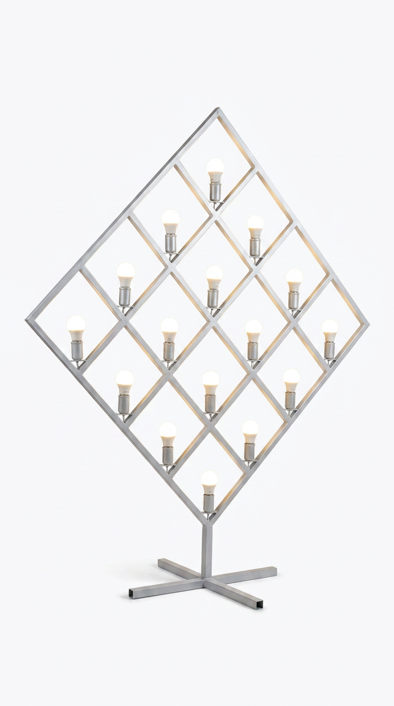 Silver Diamond Bulb Walkway Panel