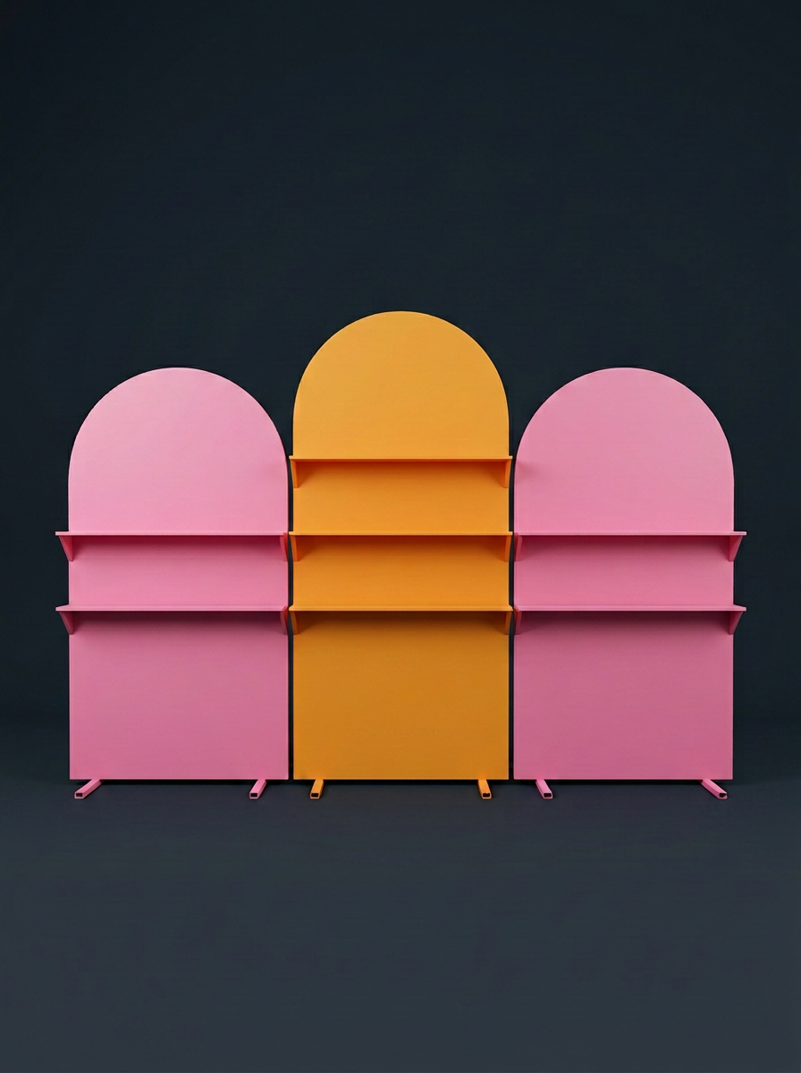 Arch Shelf Trio in Rose & Marigold