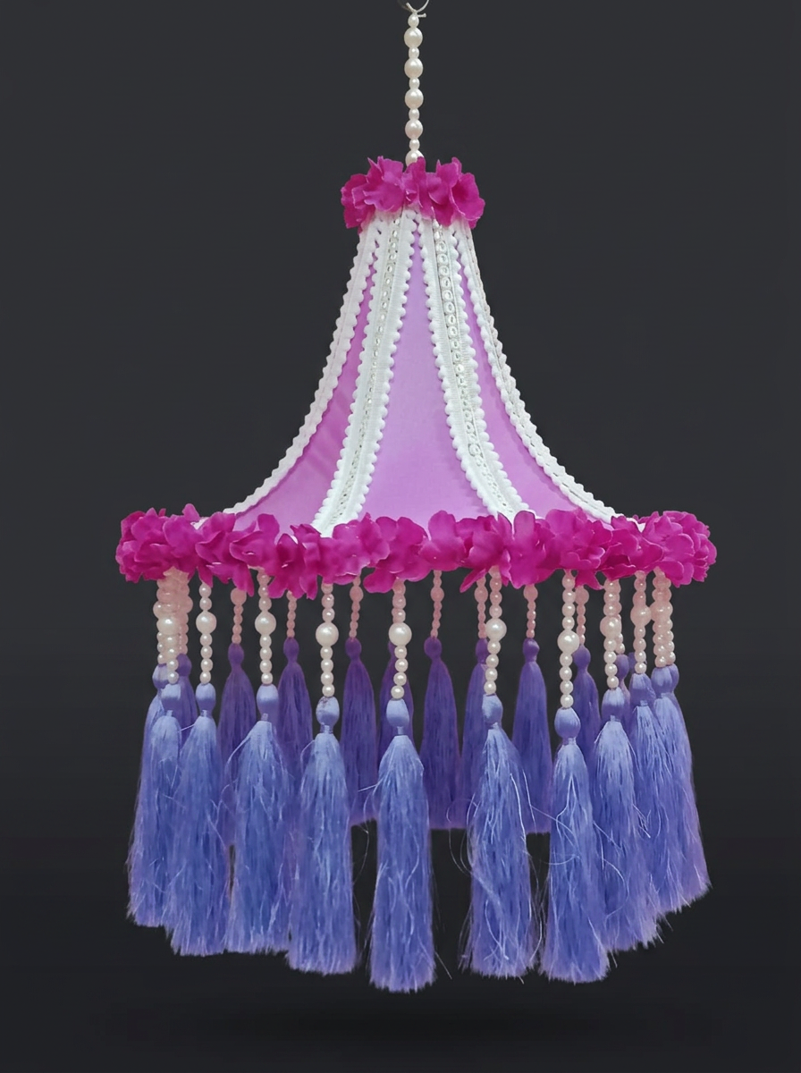 Lilac Tassel Jhoomar in Lilac & Fuchsia
