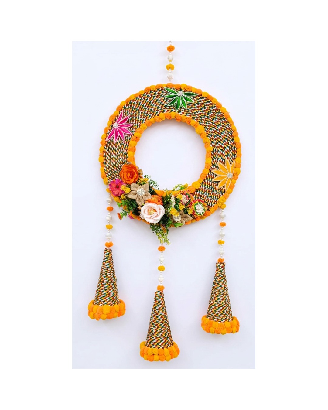 Orange Wreath Cone Tassels