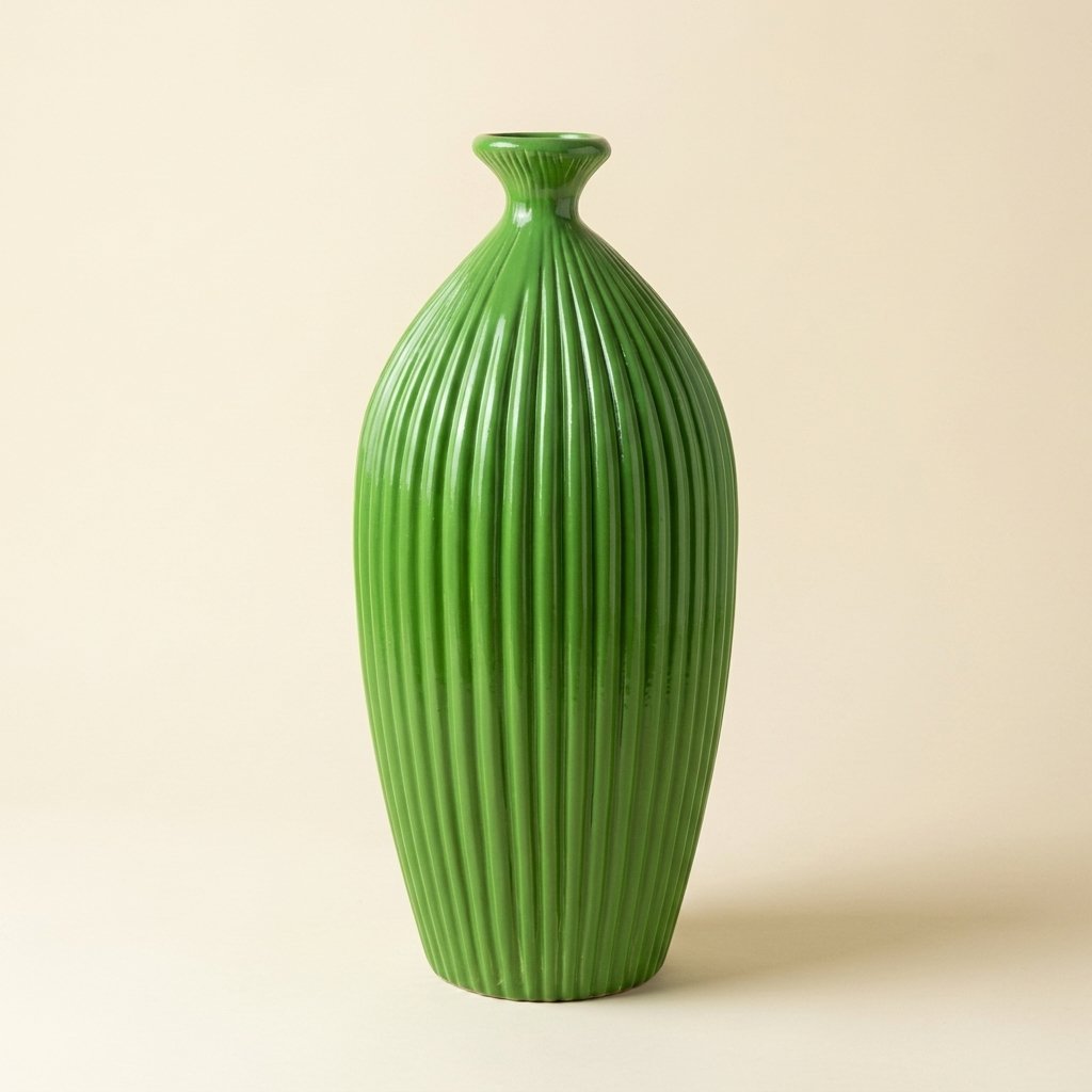 Fluted Ceramic Bud Vase