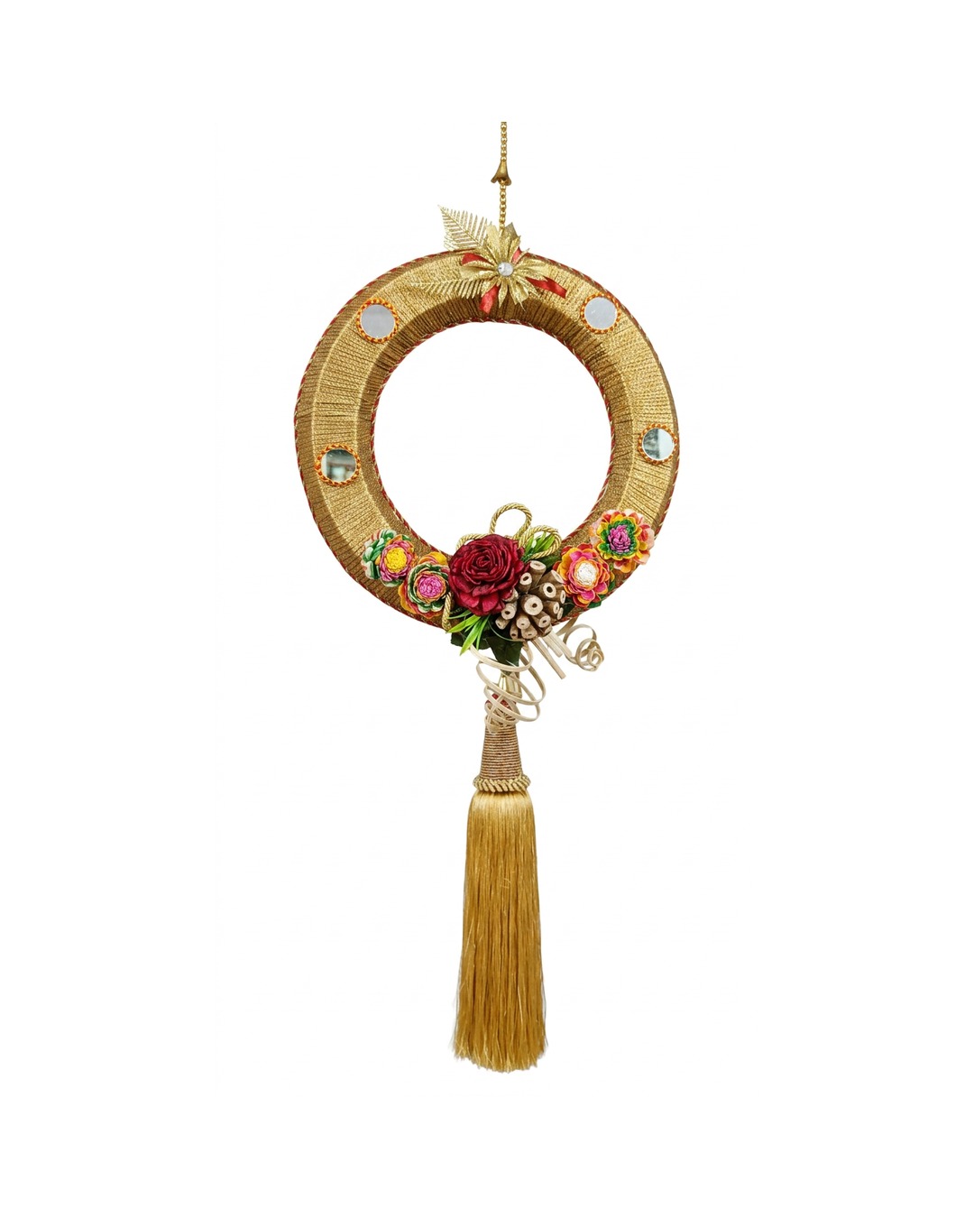 Gold Rose Wreath Tassel