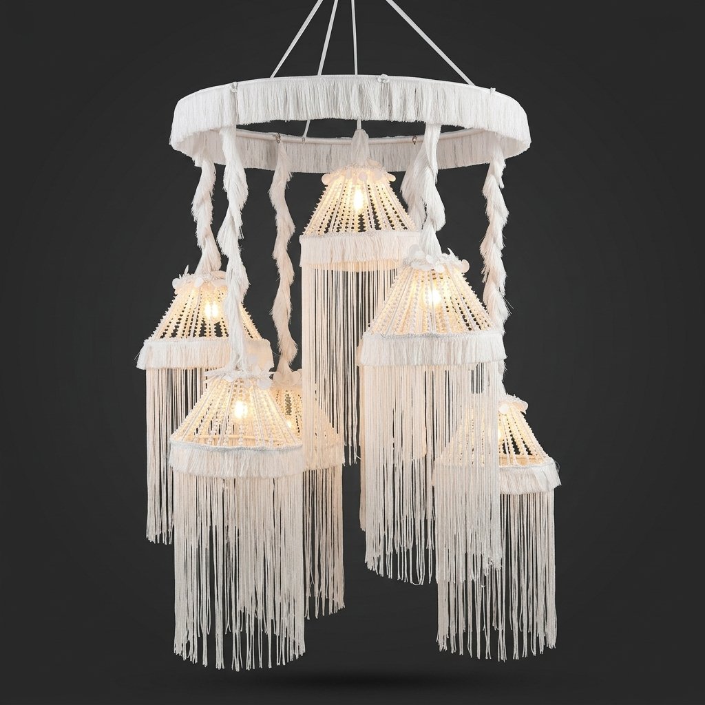 Boho Macrame Chandelier