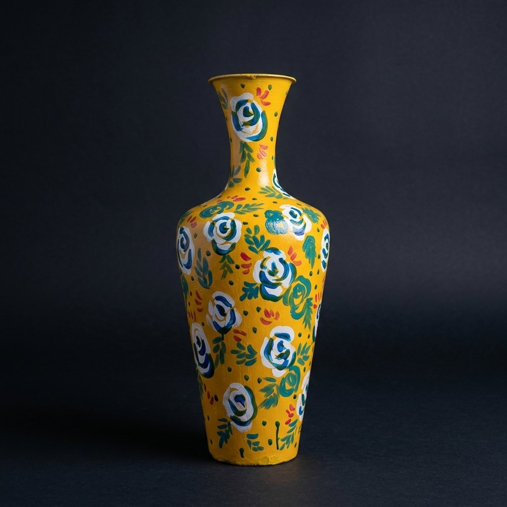 Floral Hand-Painted Vase