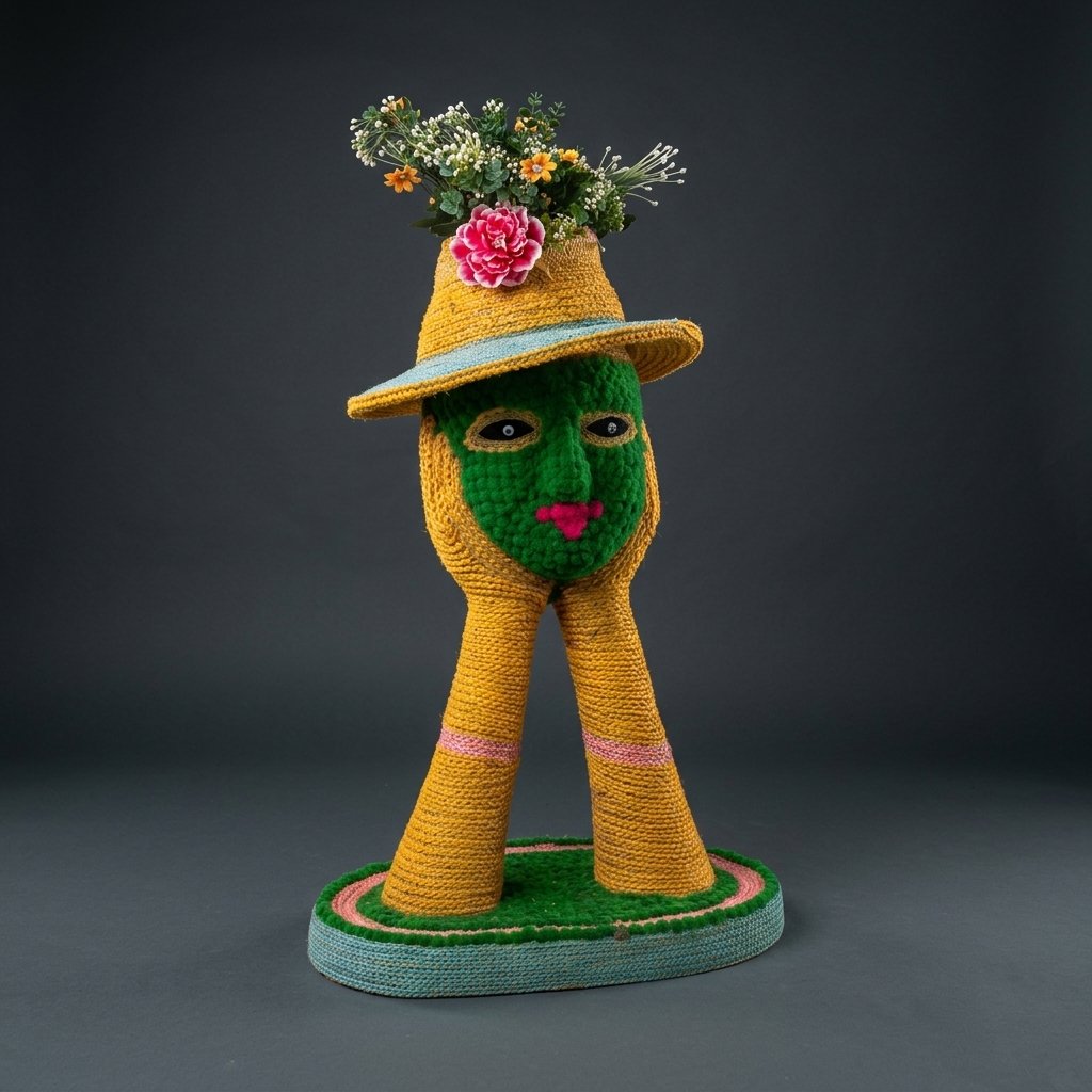 Woven Face Flower Vase