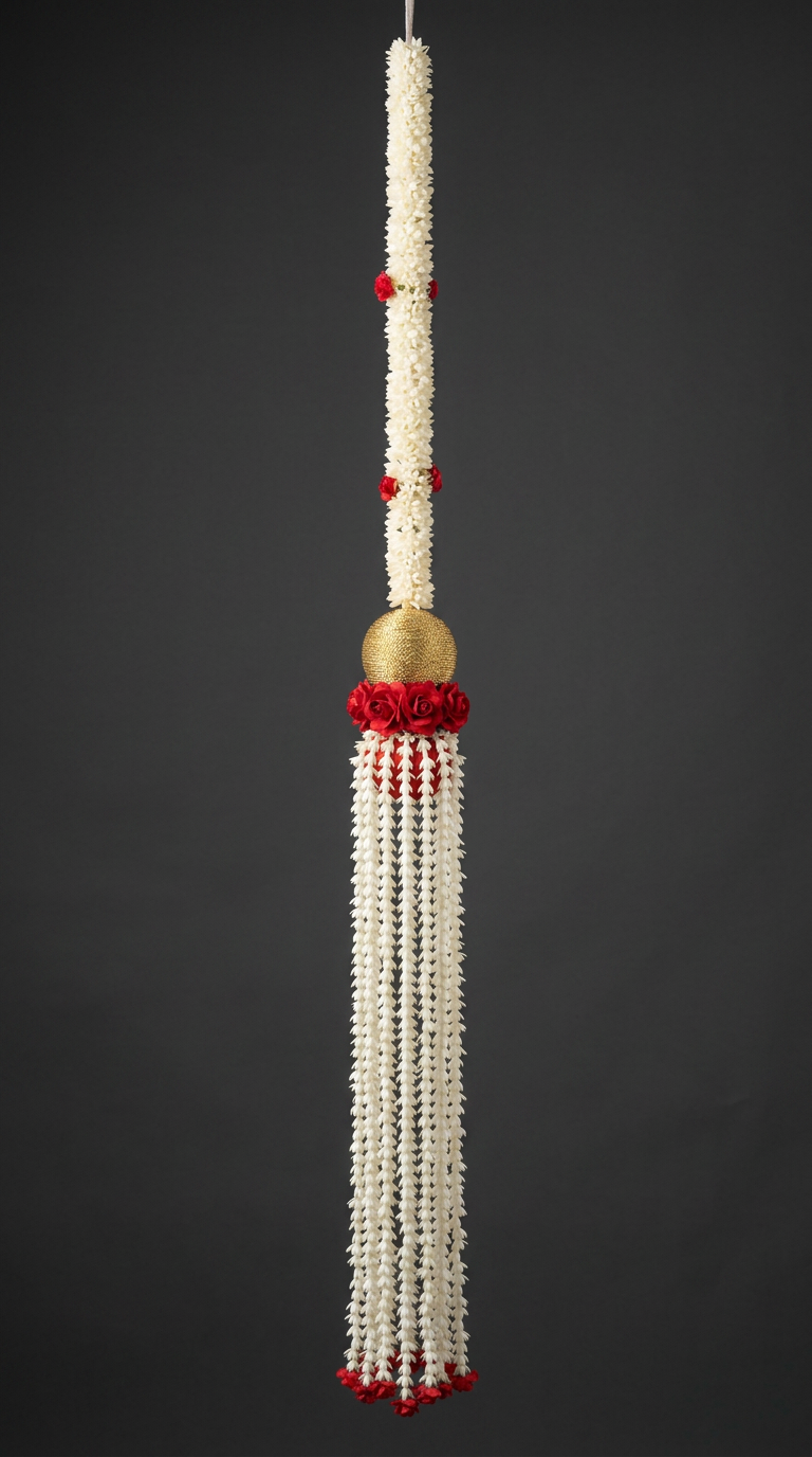 Jasmine Garland Latkan in Ivory & Crimson