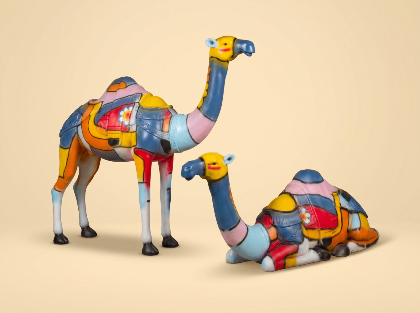 Product Abstract Camels Pair