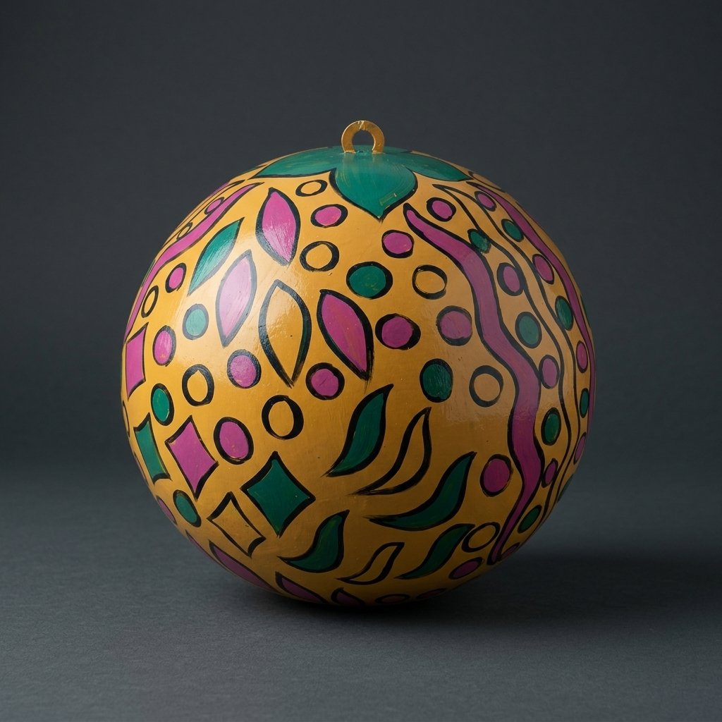 Hand-Painted Round Bauble